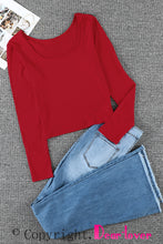 Load image into Gallery viewer, Ribbed Long Sleeve Slim-fit Crop Top
