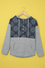 Load image into Gallery viewer, Tribal Print Vintage Pocket Hoodie
