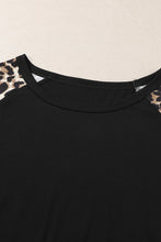 Load image into Gallery viewer, Ruffled Leopard Sleeve Patchwork Top
