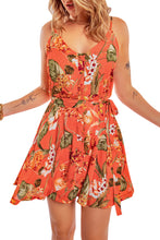 Load image into Gallery viewer, Sleeveless A-line Floral Dress
