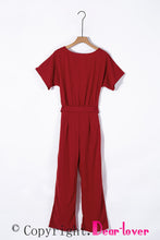 Load image into Gallery viewer, Oh So Glam Belted Wide Leg Jumpsuit
