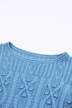 Load image into Gallery viewer, Ruffle Sleeve Cable Knit Sweater
