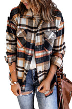 Load image into Gallery viewer, Geometric Plaid Print Pocketed Shacket
