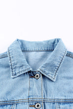 Load image into Gallery viewer, Acid Washed Pockets Buttoned Denim Jacket
