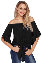 Load image into Gallery viewer, Off The Shoulder Knot Front Top
