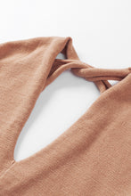 Load image into Gallery viewer, Twist Cutout Back Rib Cuffs Sweater

